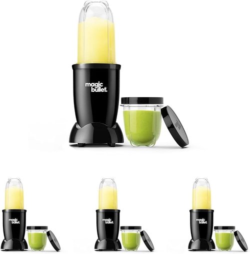 Magic Bullet® Blender Set - 7-Piece Compact Blender & Food Processor for Smoothies & Sauces - Silver