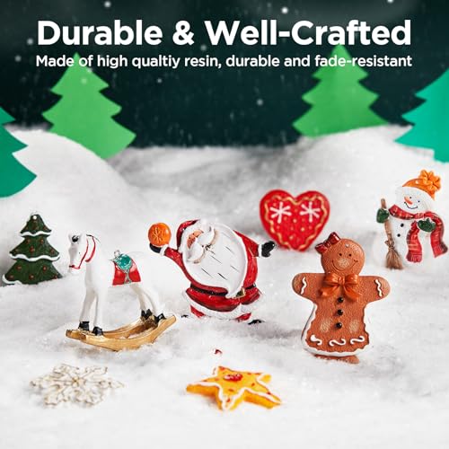 Sooez Large Christmas Ornaments Set - 12 Assorted Resin Holiday Decorations