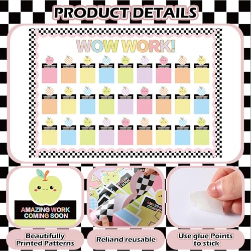 50-Piece Pastel Student Work Display Set for Classroom Bulletin Boards