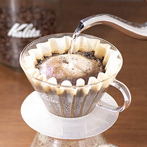 Flat-Bottom Pour-Over Wave Coffee Paper Filters - Size 185 (100 Count)