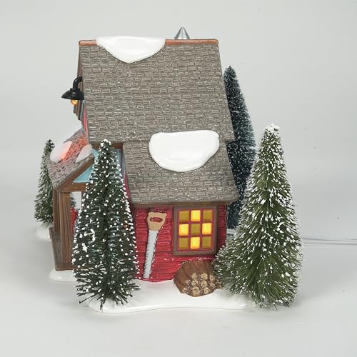 Department 56 Snow Village Tree Lot Lighted Building 6.3 inch Multicolor Model 6003137