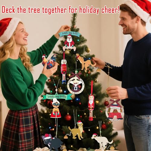 Gadluckki 2-Pack Funny Christmas Ornaments Labrador & Retriever Dog Gifts