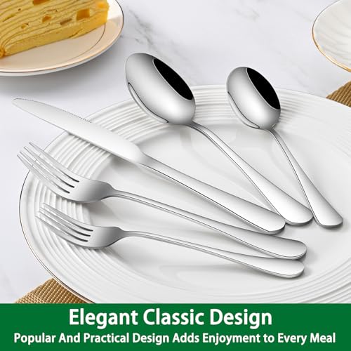 8-Piece Stainless Steel Teaspoons Set, 6.7-Inch Mirror Polished Spoons