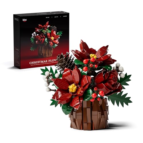 Nifeliz Poinsettia Flower Building Set NF10347 – DIY Floral Display Kit