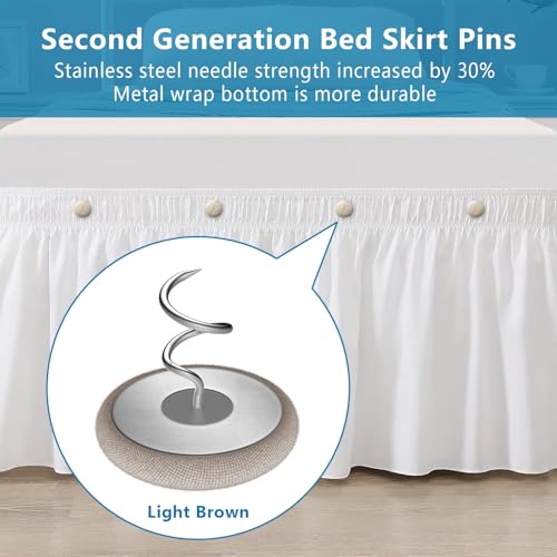 Light Brown Linen Bed Skirt Pins - 12 Pack for DIY Projects