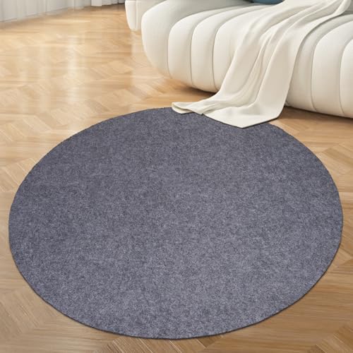 6ft Round Waterproof Non-Slip Rug Pad, 1/4 Inch Thick Felt Floor Protector