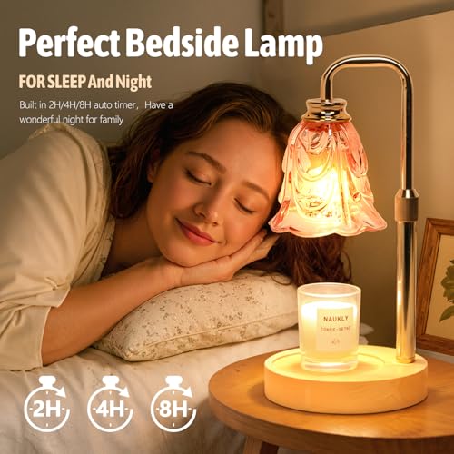 Adjustable Candle Warmer Lamp with Timer - Dimmable Wax Warmer