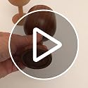 5-Pack Vintage Wooden Wine Goblets, 5 oz Date Wood Chalice Cups