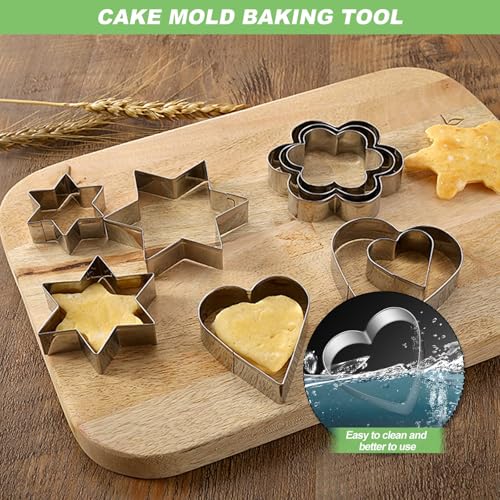 12 Pcs Stainless Steel Cookie Cutters Set – Multi-Size Baking Molds