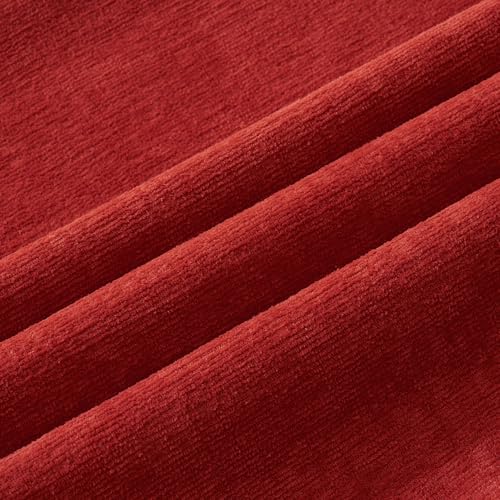 MIULEE Christmas Red Chenille Throw Pillow Covers 18x18 Pack of 2