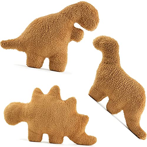 3 Pack Dino Nugget Pillow Plush - 18 Inch Soft Dinosaur Stuffed Animal Toy