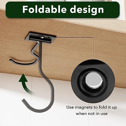Foldable Adhesive Banana Hook for Under Cabinet Kitchen Organizer
