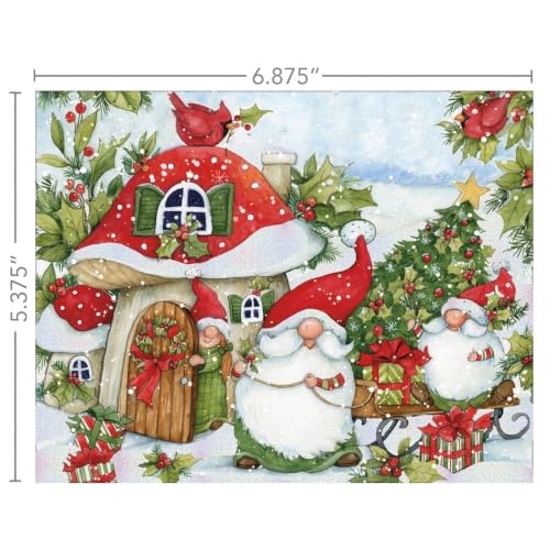 Lang Gnome Christmas Cards Set of 18 – Festive Holiday Greeting Cards