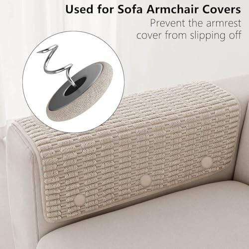 Linen Covered Twist Pins for Bed Skirts - 12 Pack Light Brown