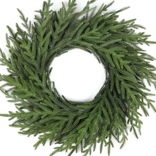 26-Inch Artificial Pine Christmas Wreath for Front Door, Indoor & Outdoor