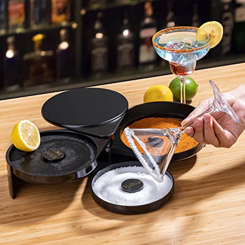 MONKKINO 3-Tier Cocktail Salt Rimmer Set | Bar Accessories for Drinks