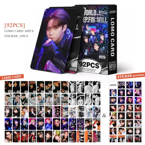 92-Piece Photo Card and Sticker Set for K-Pop Fans