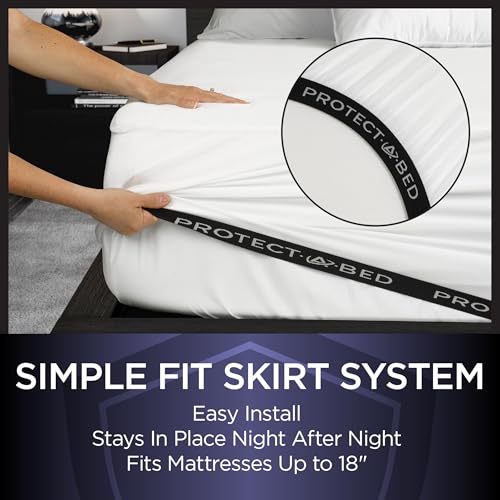 Waterproof Mattress Protector for Queen Size Mattresses - 11-18 Inch Deep, Breathable Fabric