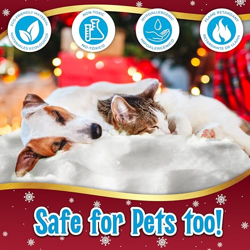 Thick Faux Snow Blanket Roll - 94 x 31 Inch Christmas Village Decor