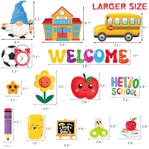 Back to School Window Clings Stickers - 90PCS Double-Sided Decor