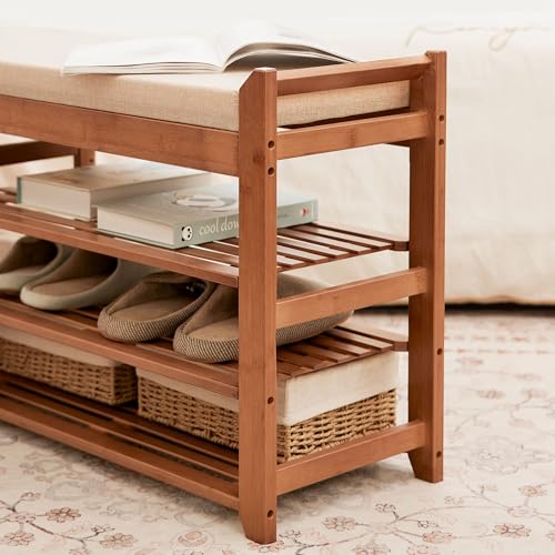 4-in-1 Hall Tree with Shoe Bench and Coat Rack, Entryway Storage Organizer
