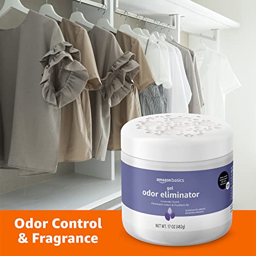 Amazon Basics Gel Odor Eliminator, Activated Charcoal & Lavender, 17 Oz