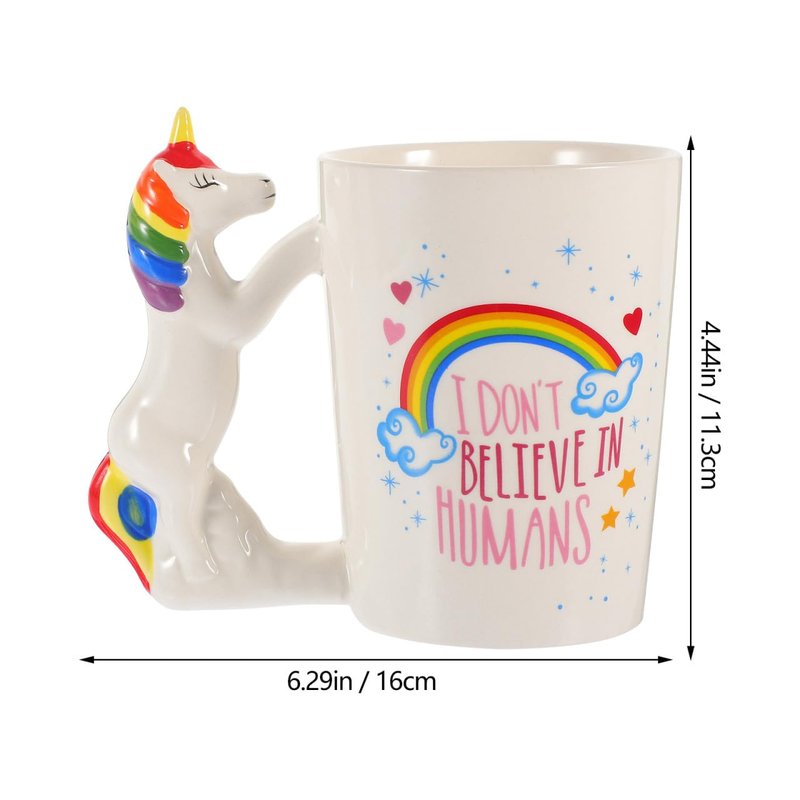 Hemoton 3D Handpainted Coffee Mug 12Oz Heat Resistant Porcelain Tea Cup Animal Design Kids Birthday Holiday Gift