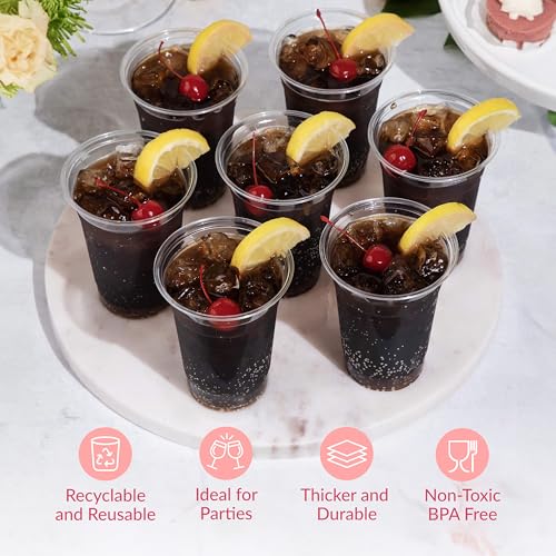 Prestee 400 Clear 16 oz Disposable Plastic Cups - No Lids - Party & Beverageware