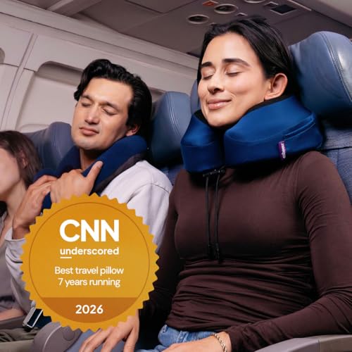 Cabeau Evolution S3 Memory Foam Travel Pillow with Seat Straps (Jet Black)