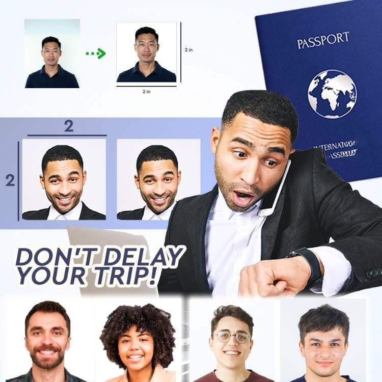 2x2 Inch Passport Photos for US Visa Applications - Glossy, Luster, Matte Options