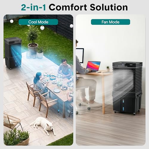 Portable Evaporative Swamp Cooler 3200 CFM 50L Water Tank with Wi-Fi