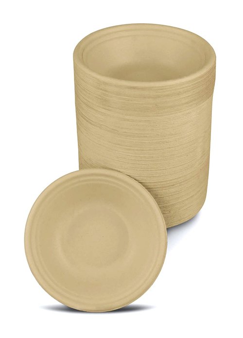 Tellus 12 oz Disposable Bowls, 125 Count – Made in USA with U.S. and Imported Plant Fibers, BPI Certified ASTM D6868, CMA & Kosher, No PFAS Added, Durable & Beige Color