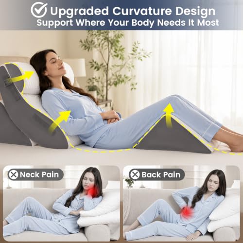 5PCS Adjustable Wedge Pillow Set for Post-Surgery Recovery & Comfort