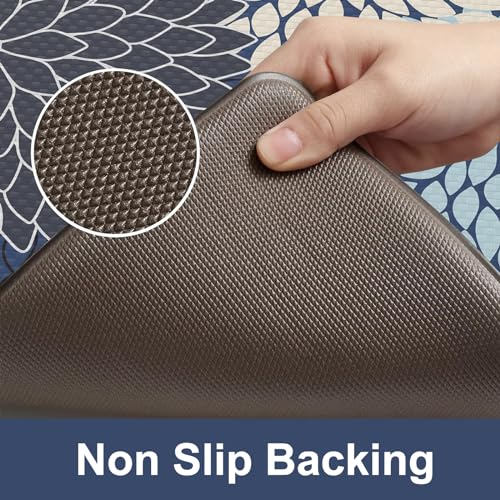 2-Piece Anti-Fatigue Kitchen Mat Set, Cushioned Waterproof Standing Floor Rugs