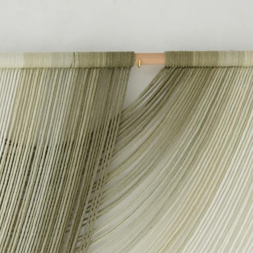 Large Macrame Wall Hanging Tapestry - Moss Green Dip Dyed Ombre (57" x 39")