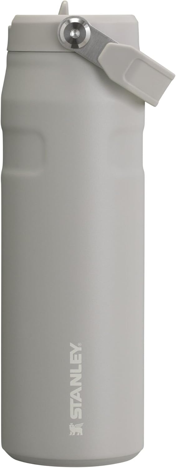 Stanley IceFlow 2.0 Water Bottle - 24 OZ Insulated Stainless Steel | Lightweight, Leak-Resistant, BPA-Free | Ash Color
