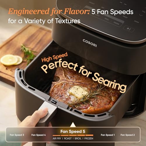 6 Qt 9-in-1 Digital Air Fryer with PFAS-Free Ceramic Basket, 1725W