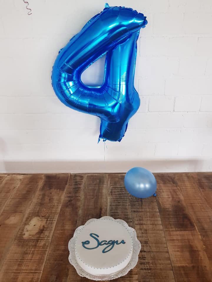 Number 14 Balloon - Navy Blue 40-Inch Birthday Decoration for 14th Year Celebration