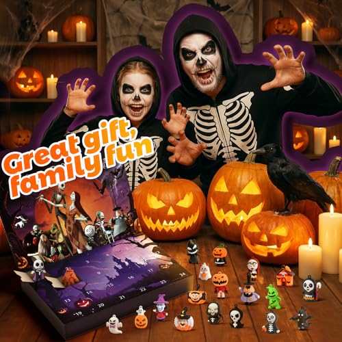 24 Day Halloween Advent Calendar with Mini Horror Collectible Figures