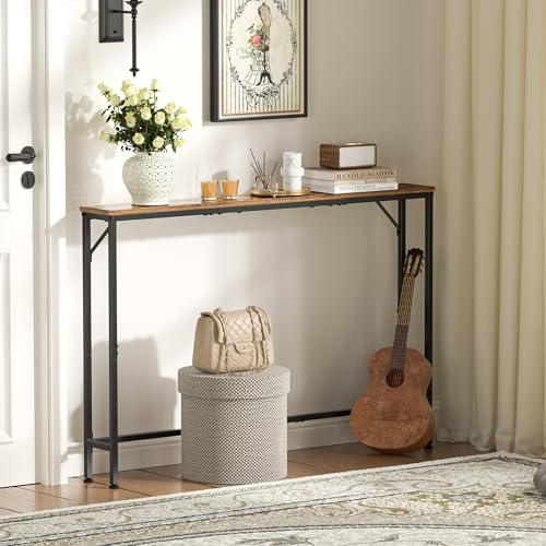 47.2-Inch Narrow Console Table, Industrial Entryway & Sofa Table