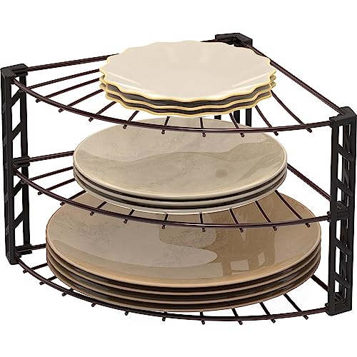 3-Tier Corner Shelf Organizer for Kitchen Counter and Cabinet