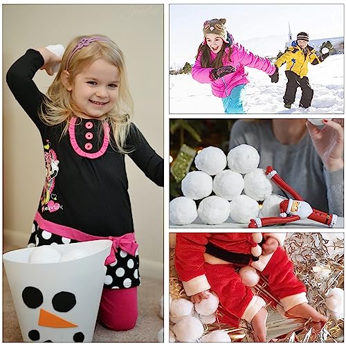 100-Pack Soft Indoor Fake Snowballs - Snow Fight Toy Set for Kids & Family