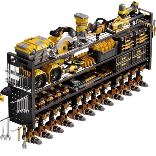 Large 49" Power Tool Organizer Wall Mount - 620lbs Heavy Duty Garage Storage Rack