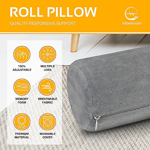 Cervical Neck Roll Memory Foam Pillow - Ergonomic Support for Sleeping