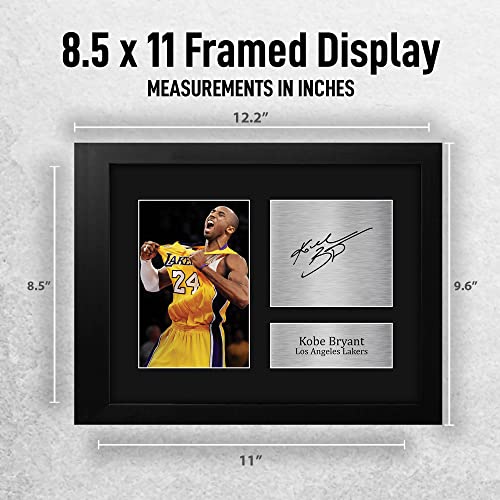 Framed Kobe Bryant Signed Printed Photo Display, 8.5x11 Inch Basketball Gift