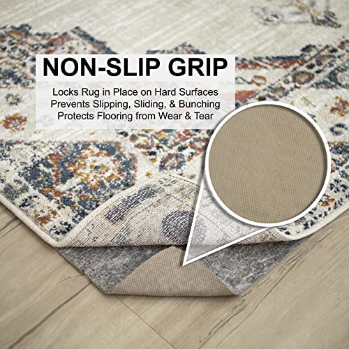 Non-Slip Rug Pad 8' x 10' - 1/4-Inch Thick Felt & Rubber Cushion