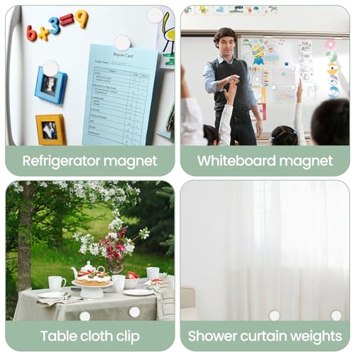 Silicone Shower Curtain Weights - Heavy Duty Magnetic Curtain Weights (8 Pack)