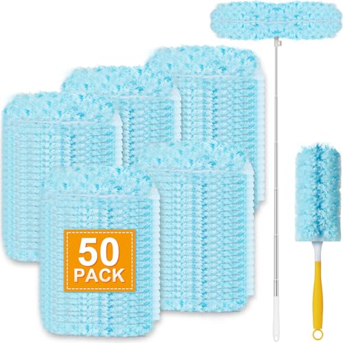 Heavy Duty Microfiber Duster Kit with 50 Refills & Extendable Handle