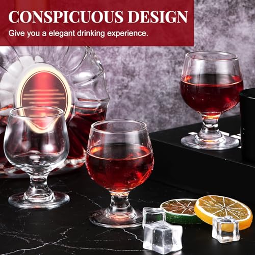 Meanplan 48 Pack Mini Snifter Glasses 1.7 oz Cognac & Brandy Tasting Cups