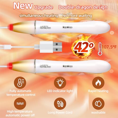 USB Hand Warmer with LED Indicator & Fast Heating, Portable Outdoor Heating Stick